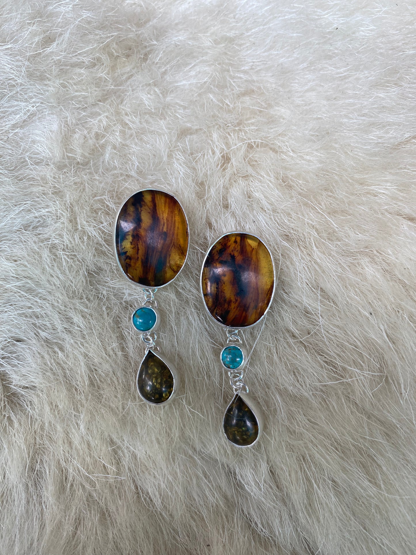 Amber Drop Earrings