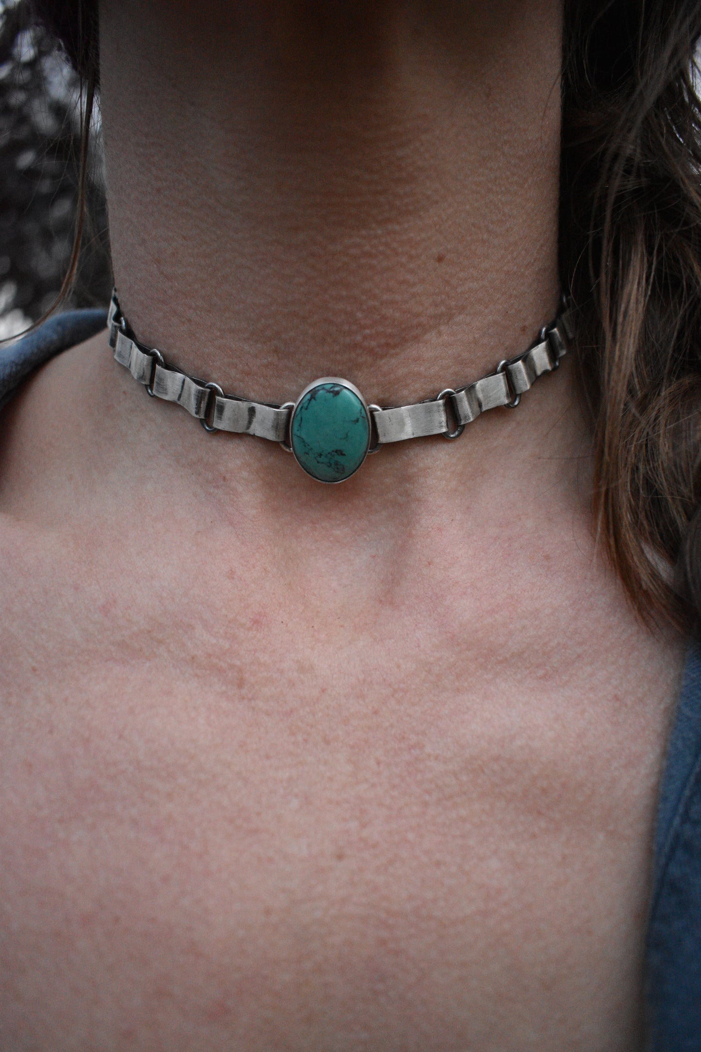 Big Link Turquoise Choker